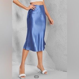 High Waist Blue Skirt
